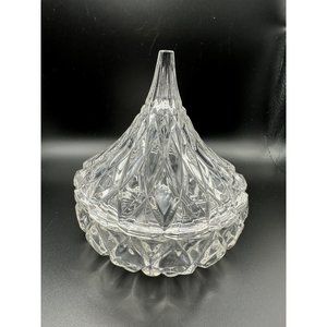 Shannon Crystal Designs Godinger Hershey Kiss 6” covered clear candy dish